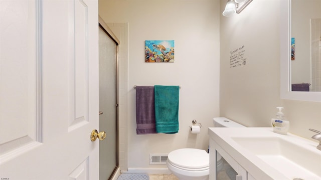 11 Cherokee Dr Unit 206, Galloway Township, NJ 08205 - bathroom featuring toilet, an enclosed shower, and vanity