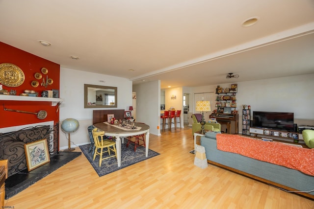 425 Central Ave Unit 1, Ocean City, NJ 08226 - living area featuring wood finished floors and recessed lighting