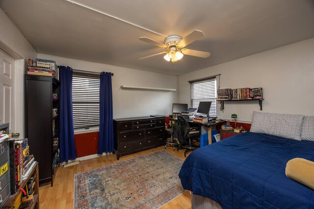 425 Central Ave Unit 1, Ocean City, NJ 08226 - bedroom featuring wood finished floors and a ceiling fan