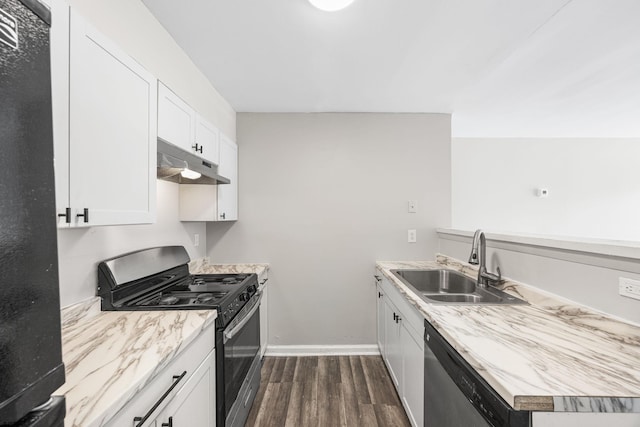 700 N Franklin Blvd Unit 1003, Pleasantville, NJ 08232 - kitchen featuring appliances with stainless steel finishes, under cabinet range hood, a sink, dark wood-type flooring, and light countertops