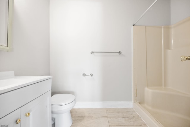 700 N Franklin Blvd Unit 1003, Pleasantville, NJ 08232 - bathroom featuring a shower, vanity, baseboards, and toilet