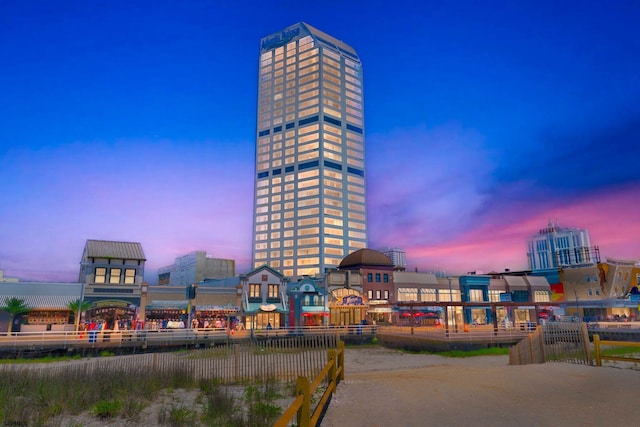 1515 Boardwalk Unit 1004, Atlantic City, NJ 08401 - property at dusk featuring view of commercial area