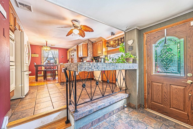 6 Holly Dr, Northfield, NJ 08225 - entryway featuring ceiling fan and baseboards