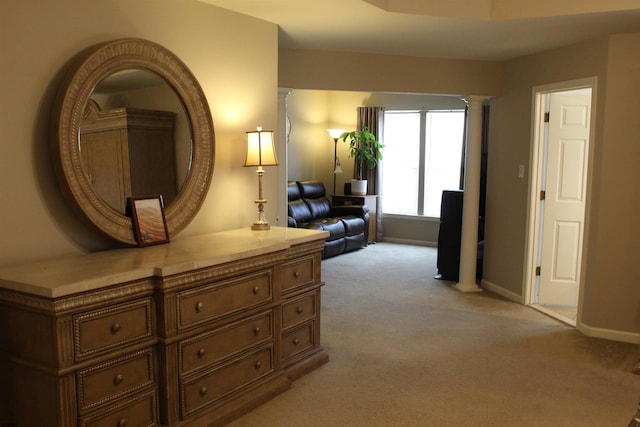 1599 Cherokee Ln, Vineland, NJ 08361 - hallway featuring light colored carpet and baseboards