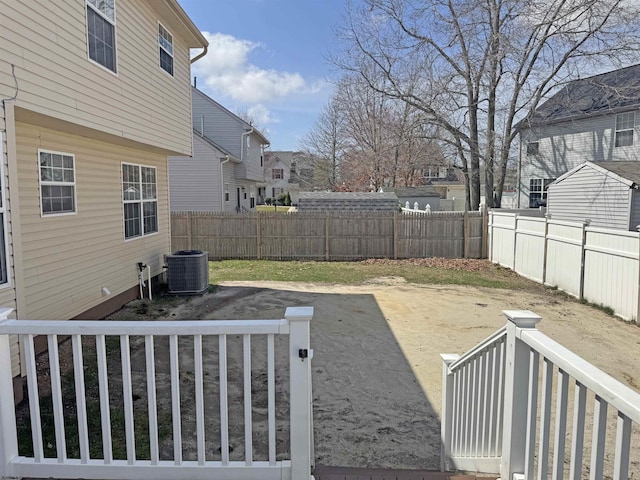 7 Nevis Dr, Egg Harbor Township, NJ 08234 - fenced backyard with central AC unit and a residential view