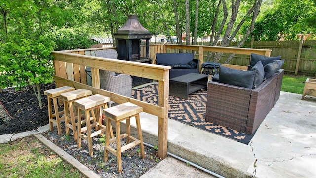82 Robert Best Rd, Egg Harbor Township, NJ 08234 - deck featuring an outdoor hangout area and a patio