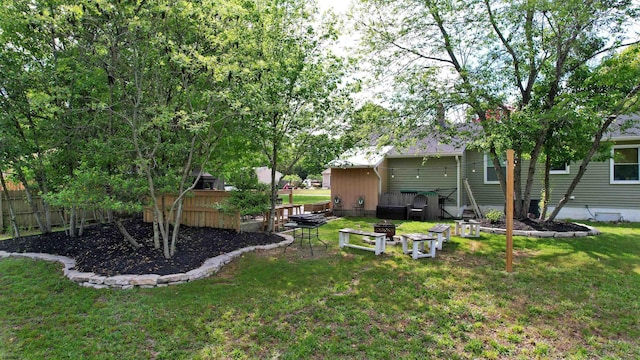 82 Robert Best Rd, Egg Harbor Township, NJ 08234 - view of yard with a fire pit
