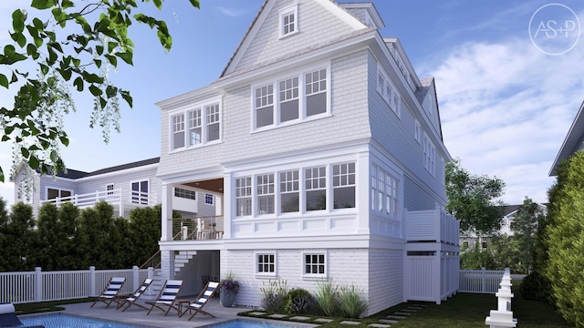 15 Waterway Rd, Ocean City, NJ 08226 - back of house with stairs and a patio