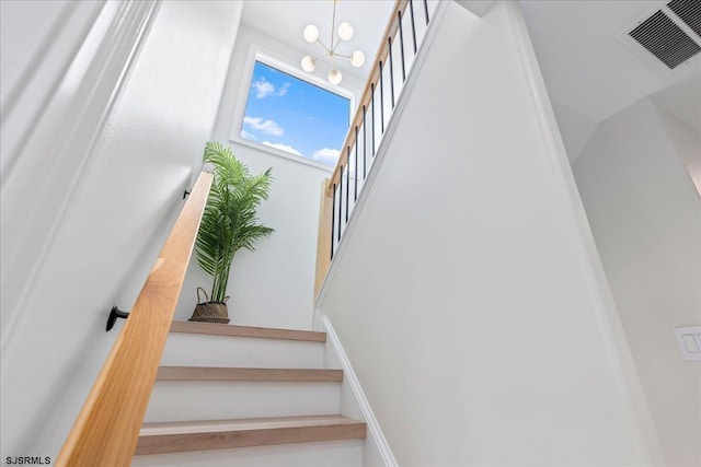 1A N Douglas Ave, Margate, NJ 08402 - stairway featuring a chandelier