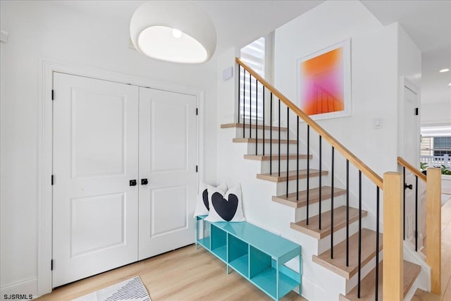 1A N Douglas Ave, Margate, NJ 08402 - stairway with wood finished floors