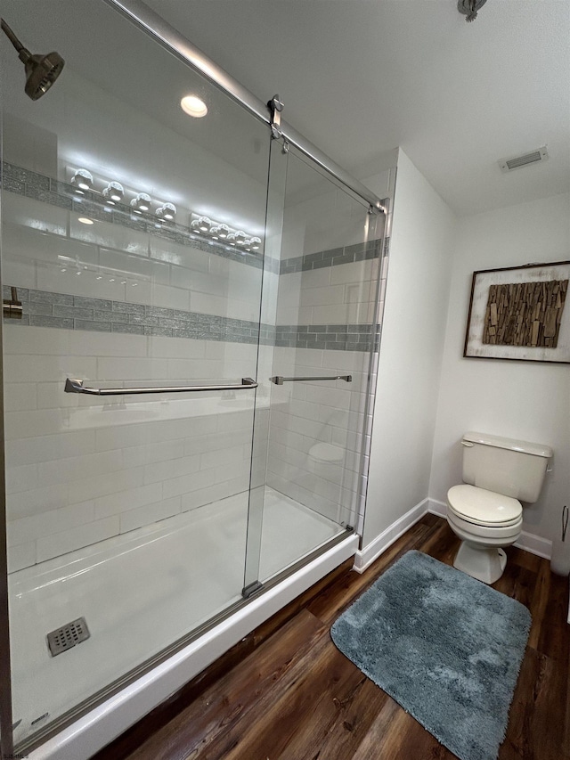 3101 Boardwalk Unit 1204-1, Atlantic City, NJ 08401 - full bath with toilet, a stall shower, baseboards, wood finished floors, and recessed lighting