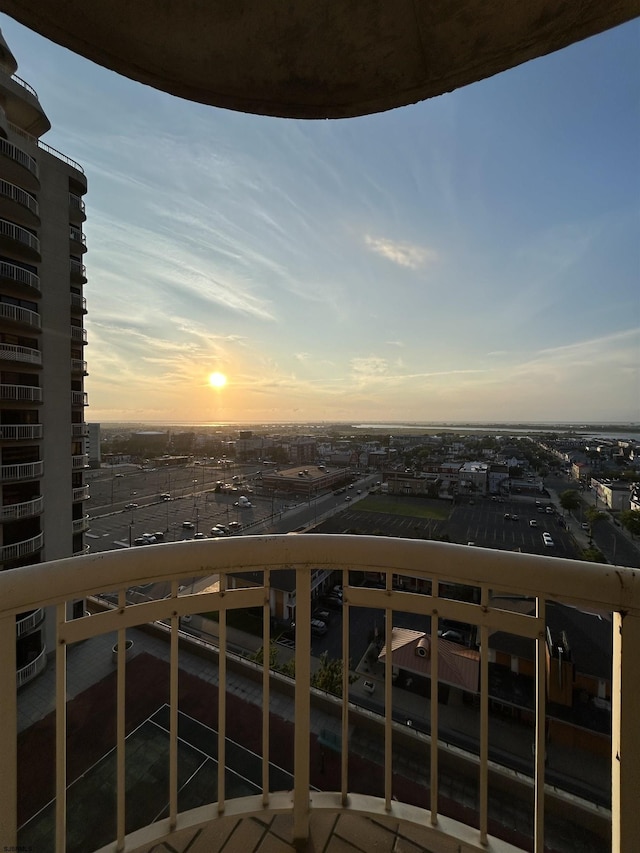 3101 Boardwalk Unit 1204-1, Atlantic City, NJ 08401 - balcony at dusk with a city view