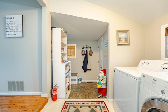 202 Steelman Ave, Somers Point, NJ 08244 - laundry room with separate washer and dryer and baseboards