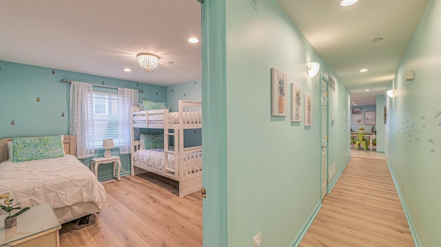 1312 Ocean Ave Unit 1, Ocean City, NJ 08226 - bedroom with light wood-style floors, recessed lighting, and baseboards