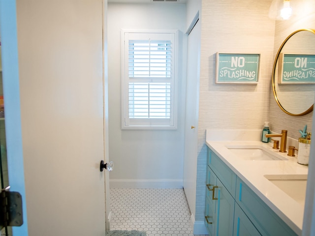 2608 Oberon Ave, Longport, NJ 08403 - full bath featuring baseboards and double vanity