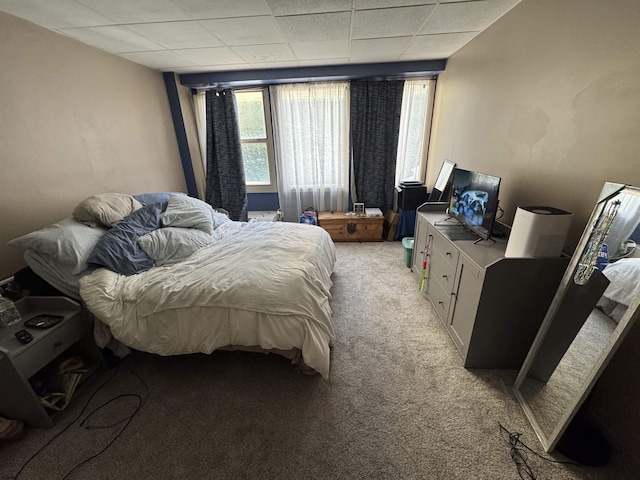 2834 Atlantic Ave Unit 401, Atlantic City, NJ 08401 - bedroom featuring light carpet and a paneled ceiling