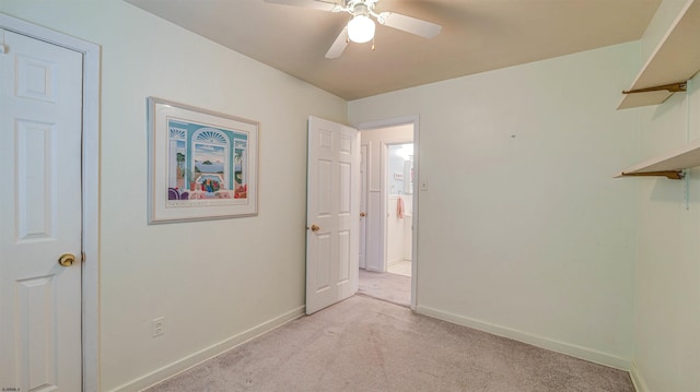 205 Ridgewood Dr, Northfield, NJ 08225 - unfurnished bedroom with light colored carpet, baseboards, and a ceiling fan