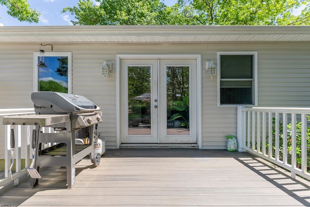 112 Drexel Ave, Egg Harbor Township, NJ 08234 - wooden terrace with french doors and area for grilling