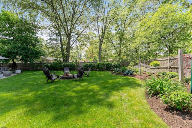 112 Drexel Ave, Egg Harbor Township, NJ 08234 - view of yard with an outdoor fire pit