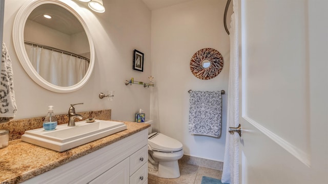 8201 Amherst, Margate, NJ 08401 - full bath with toilet, vanity, and tile patterned floors