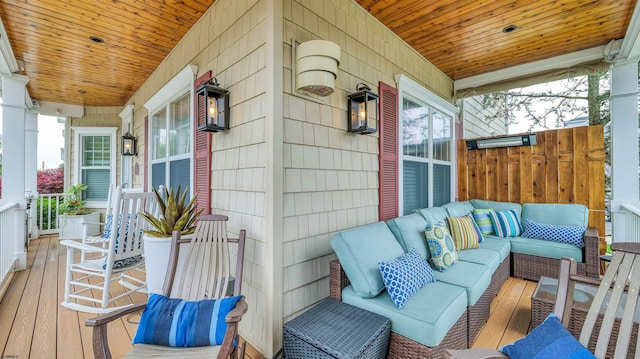 8201 Amherst, Margate, NJ 08401 - wooden porch featuring an outdoor hangout area