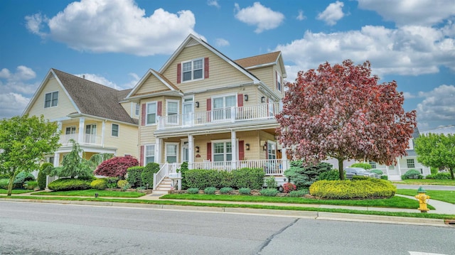 8201 Amherst, Margate, NJ 08401 - view of front of house with a porch and a balcony