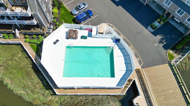 903 Harbour Cv Unit 903, Somers Point, NJ 08244 - aerial view of property and surrounding area featuring a pool area