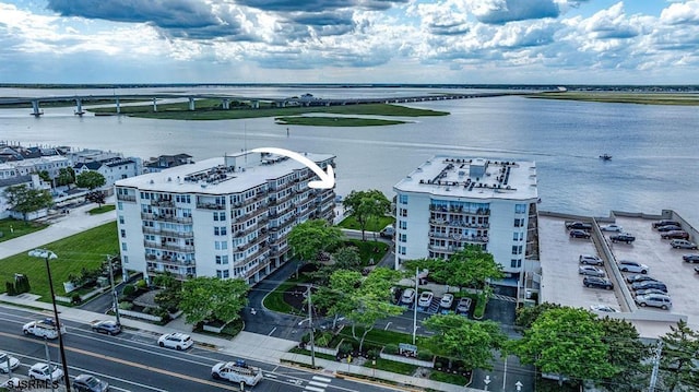 500 Bay Ave Unit 404South, Ocean City, NJ 08226 - bird's eye view of a notable bridge, apartment complex / building, and a nearby body of water