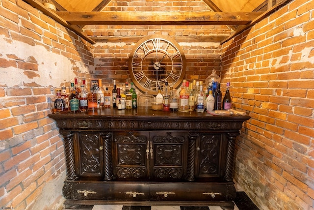 622 Central Ave, Linwood, NJ 08221 - indoor dry bar featuring brick wall
