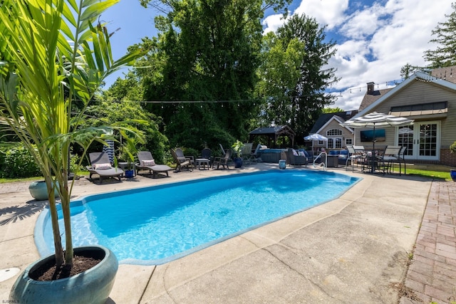622 Central Ave, Linwood, NJ 08221 - swimming pool featuring french doors and a patio area