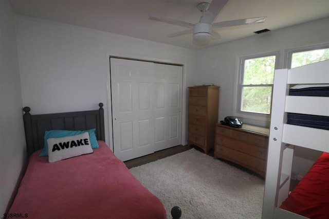 200 Linda Ln, Galloway Township, NJ 08205 - bedroom with a closet and a ceiling fan