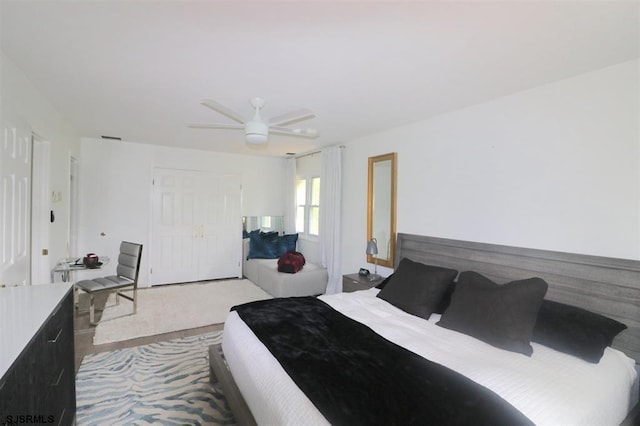 200 Linda Ln, Galloway Township, NJ 08205 - bedroom with a closet, a ceiling fan, and wood finished floors