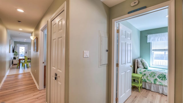 1318 Ocean Ave Unit 1318, Ocean City, NJ 08226 - corridor with light wood-type flooring, recessed lighting, and baseboards