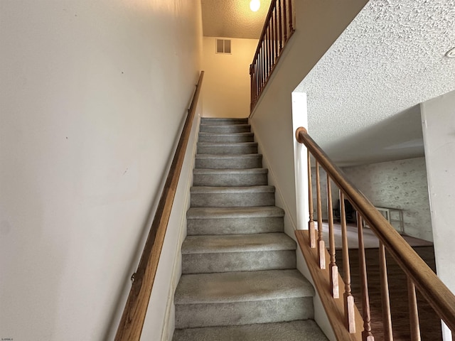 232 E Colman Pl, Galloway Township, NJ 08205 - stairway featuring a textured ceiling
