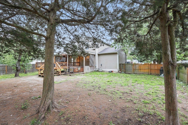 101 Sycamore Ave, Egg Harbor Township, NJ 08234 - fenced backyard with a wooden deck