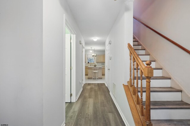 101 Sycamore Ave, Egg Harbor Township, NJ 08234 - stairs featuring wood finished floors and baseboards