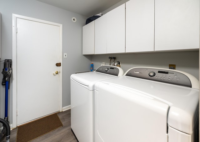 608 Delavan Ave, Margate, NJ 08402 - washroom featuring cabinet space, separate washer and dryer, and wood finished floors