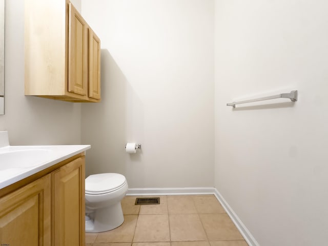 2511 Long Ave, Mays Landing, NJ 08330 - half bathroom featuring vanity, tile patterned floors, toilet, and baseboards