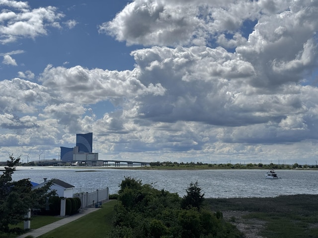 13 Delmar Ln, Brigantine, NJ 08203 - water view with a notable bridge