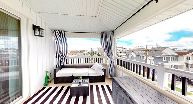305 15th St, Ocean City, NJ 08226 - balcony with outdoor lounge area and a residential view