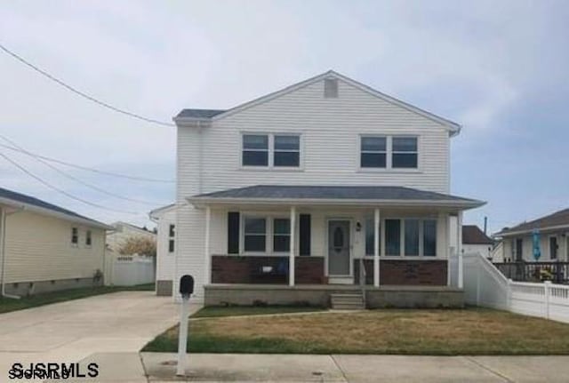 510 Lafayette Blvd, Brigantine, NJ 08203 - view of front facade featuring a porch