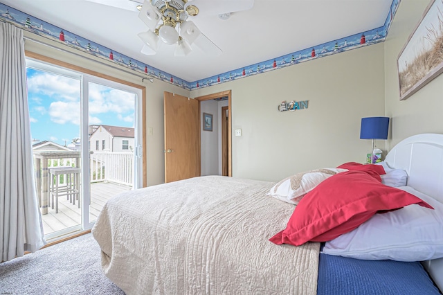 510 Lafayette Blvd, Brigantine, NJ 08203 - bedroom featuring access to exterior and ceiling fan
