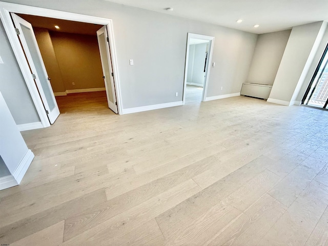 5000 Boardwalk Unit 1616, Ventnor, NJ 08406 - unfurnished room with light wood-style flooring, baseboards, and recessed lighting