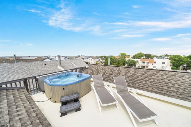 36 S Inlet Dr Unit 2, Ocean City, NJ 08226 - view of patio with a hot tub and a residential view