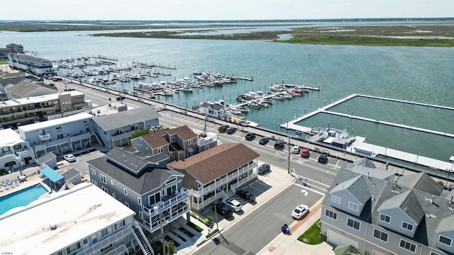 9600 Amherst Ave Unit 3, Margate, NJ 08402 - drone / aerial view of numerous boat docks and a nearby body of water