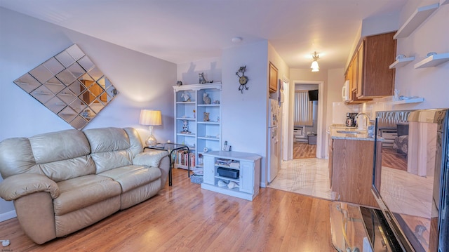 9600 Amherst Ave Unit 3, Margate, NJ 08402 - living area with light wood-type flooring