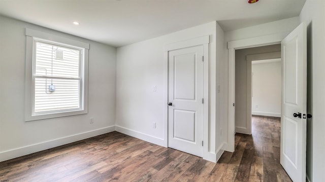 310 Joseph Ave, Linwood, NJ 08221 - unfurnished bedroom featuring dark wood-type flooring, baseboards, and recessed lighting