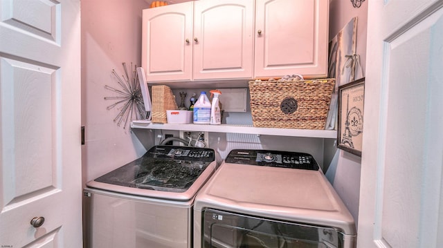 521 Saratoga Pl, Smithville, NJ 08234 - washroom featuring cabinet space and separate washer and dryer