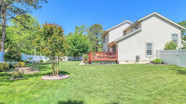 521 Saratoga Pl, Smithville, NJ 08234 - view of yard featuring a deck