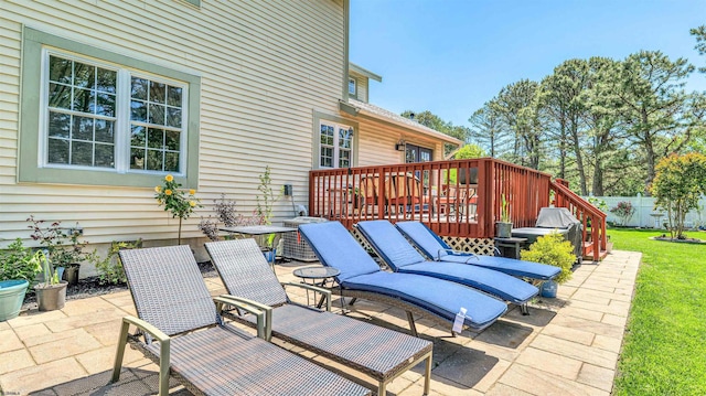 521 Saratoga Pl, Smithville, NJ 08234 - view of patio / terrace with a wooden deck